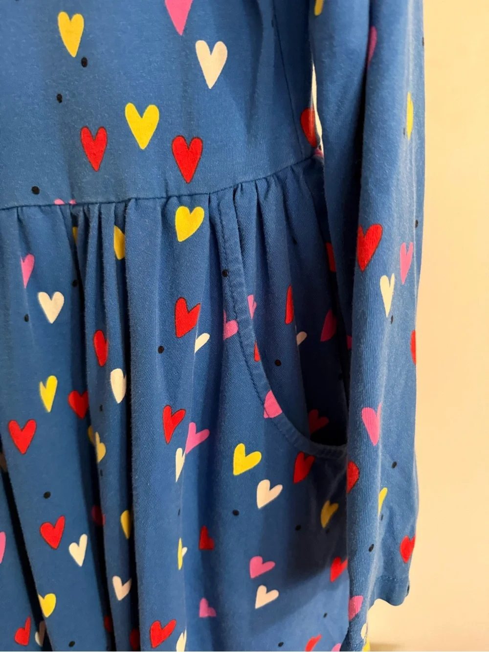 Hanna Andersson Mini Hearts On Blue Skater Dress